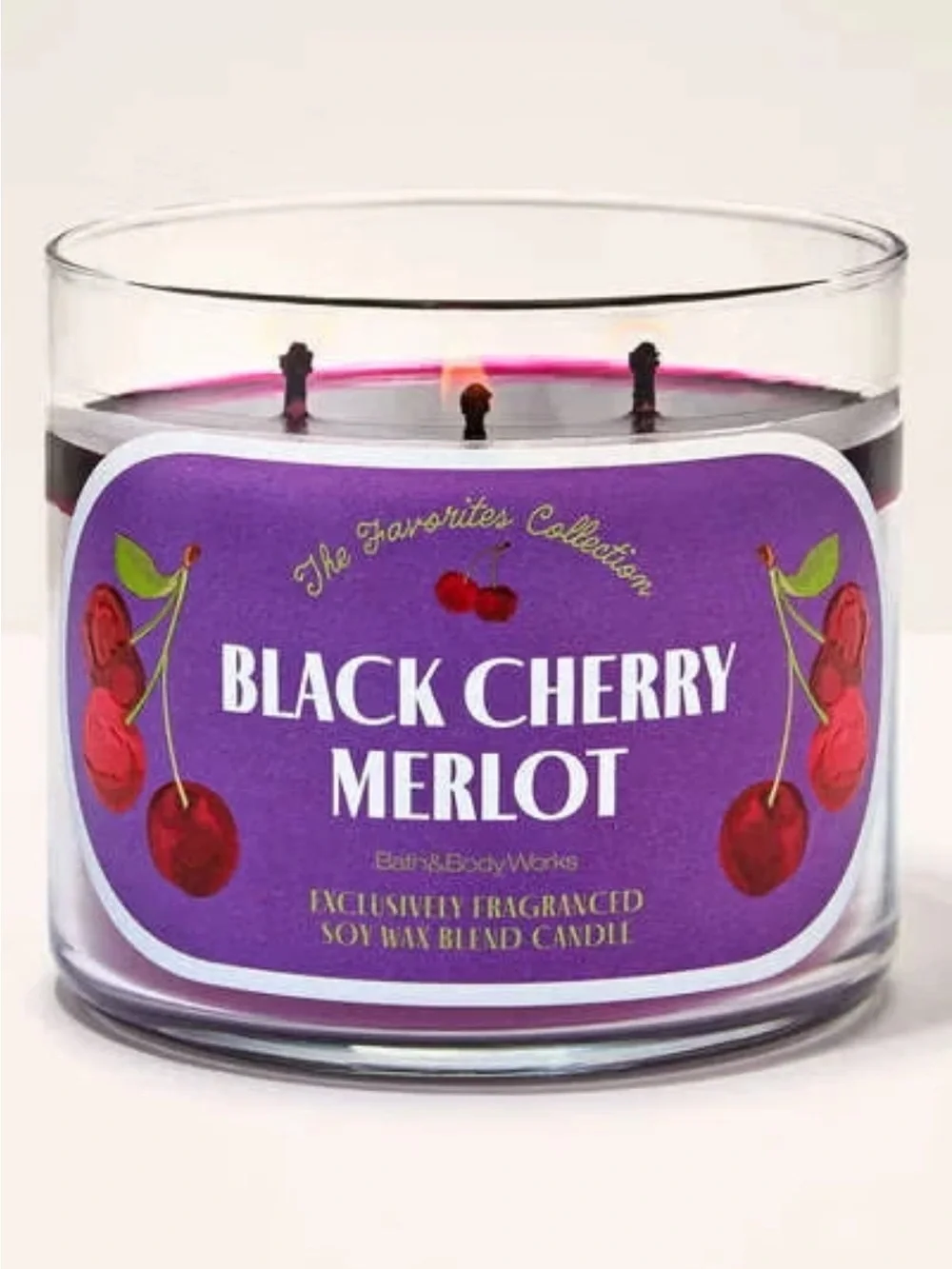 Bath & Body Works Black Cherry Merlot Candle — Purple Label